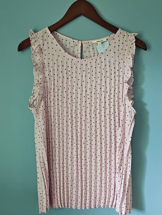 Maurices Tops - NWT Very Cute Maurices Black & Pink Polka Dot Top XL